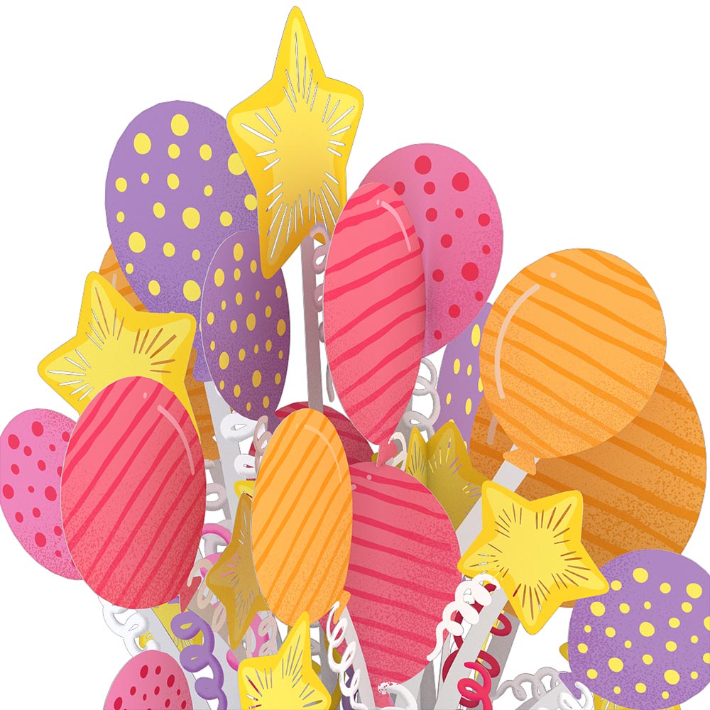 60th Birthday Balloons Giant Pop-Up Gift and Sentiment Set