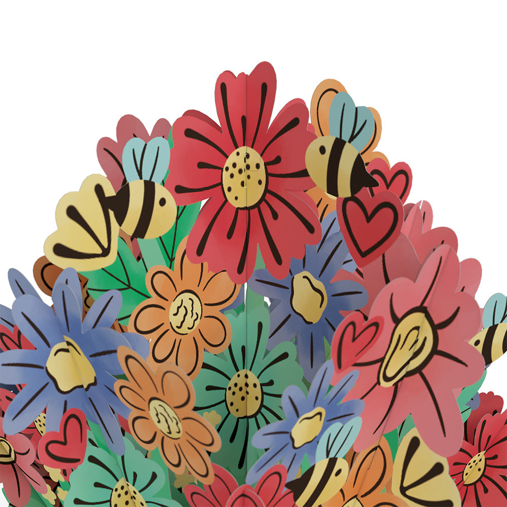 Disney’s Winnie the Pooh Plushpop Card & Flower Buds Bouquet Bundle