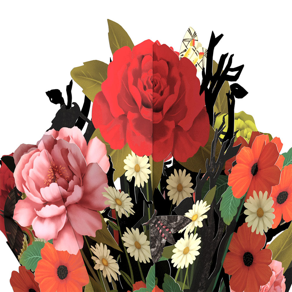 Midnight Florals Birthday Bouquet and Surprise Skeleton Sentiment Set