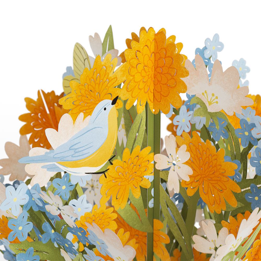 Spring Joy Birthday Bouquet and The original YOU Sentiment Set