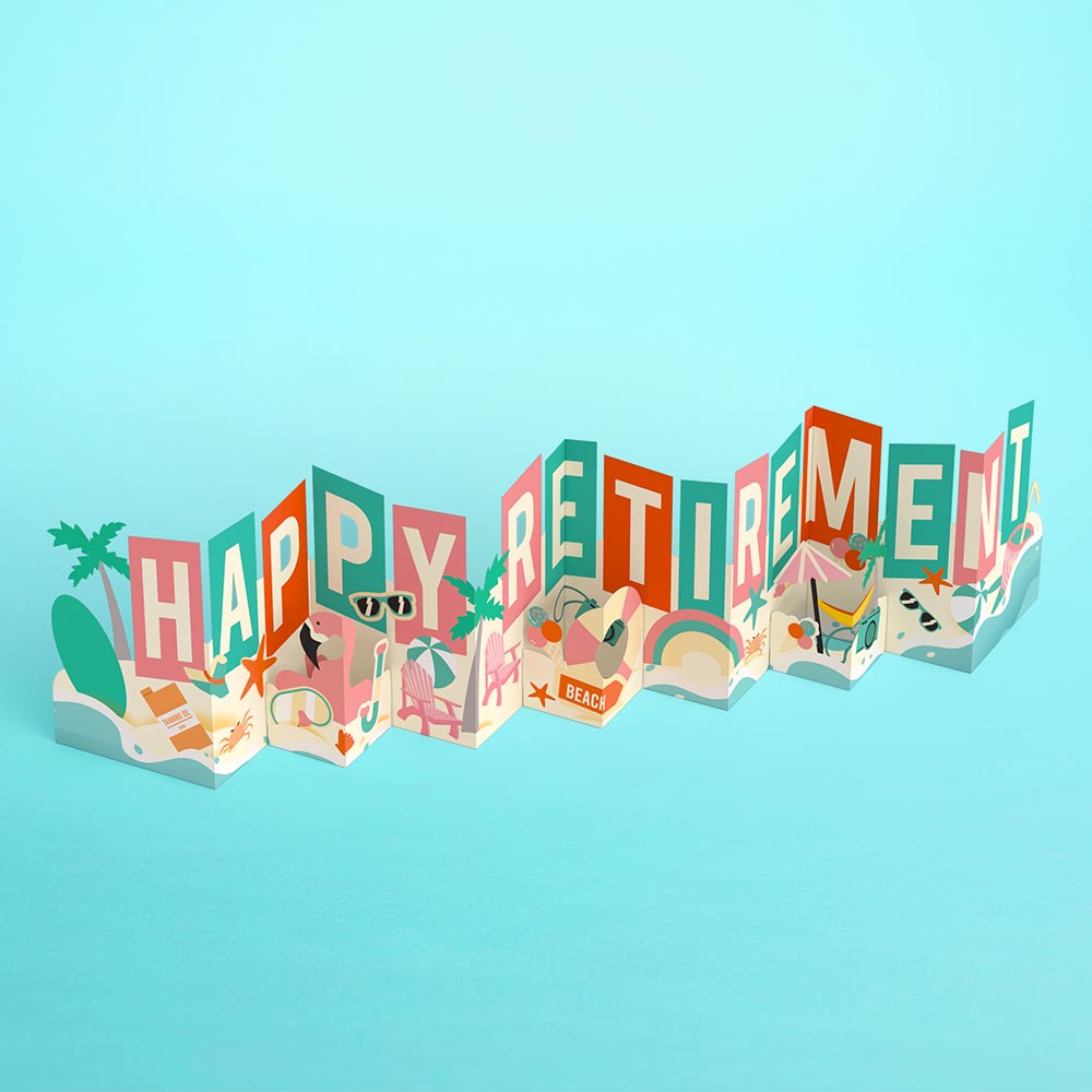 Happy Retirement Loooooong Card™ (Expands to 2 feet)