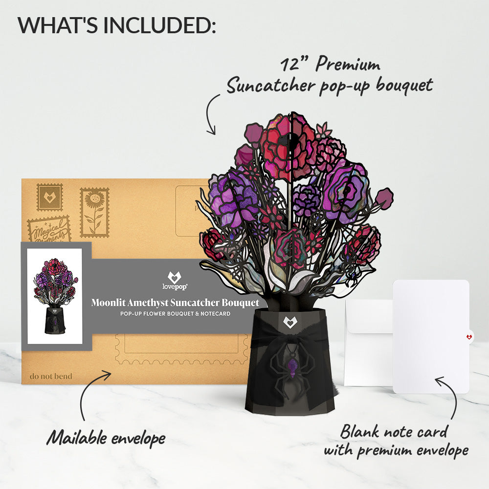 Moonlit Amethyst Suncatcher Bouquet