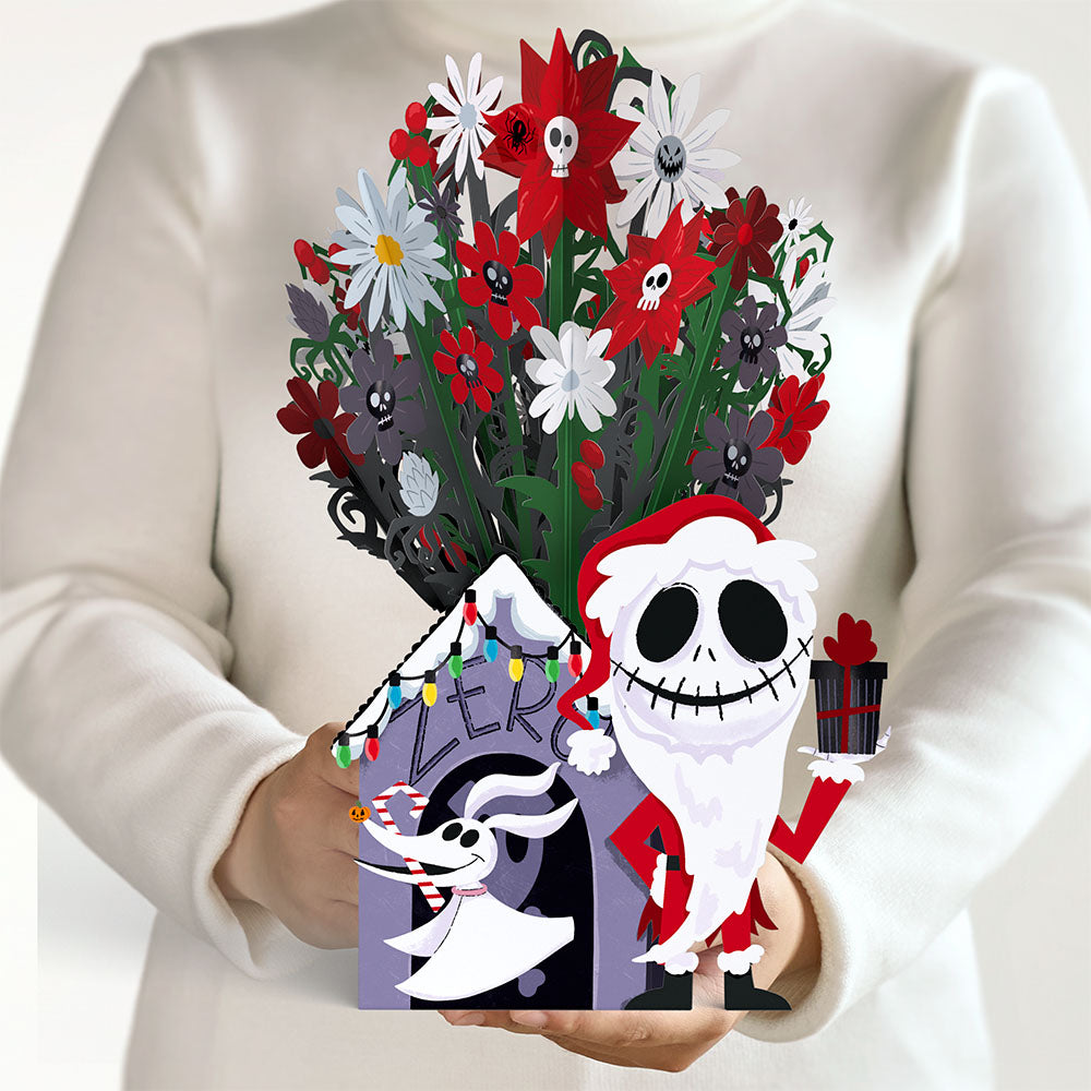 Disney Tim Burton’s The Nightmare Before Christmas Santa Jack Skellington Flower Buds Bouquet