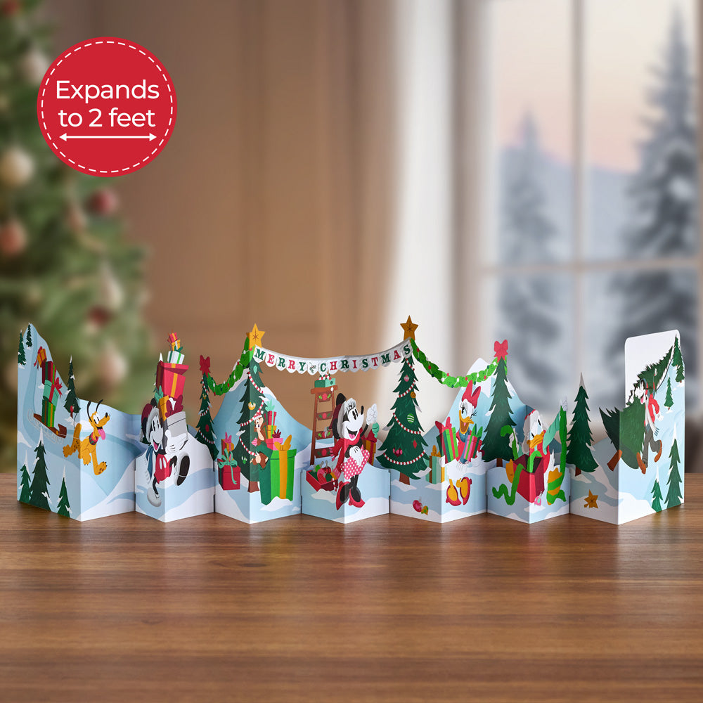 Disney's Mickey & Friends Merry Christmas Loooooong Card™ (Expands to 2 feet)