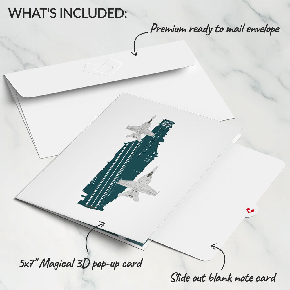 U.S. Aircraft Carrier Pop-Up Card