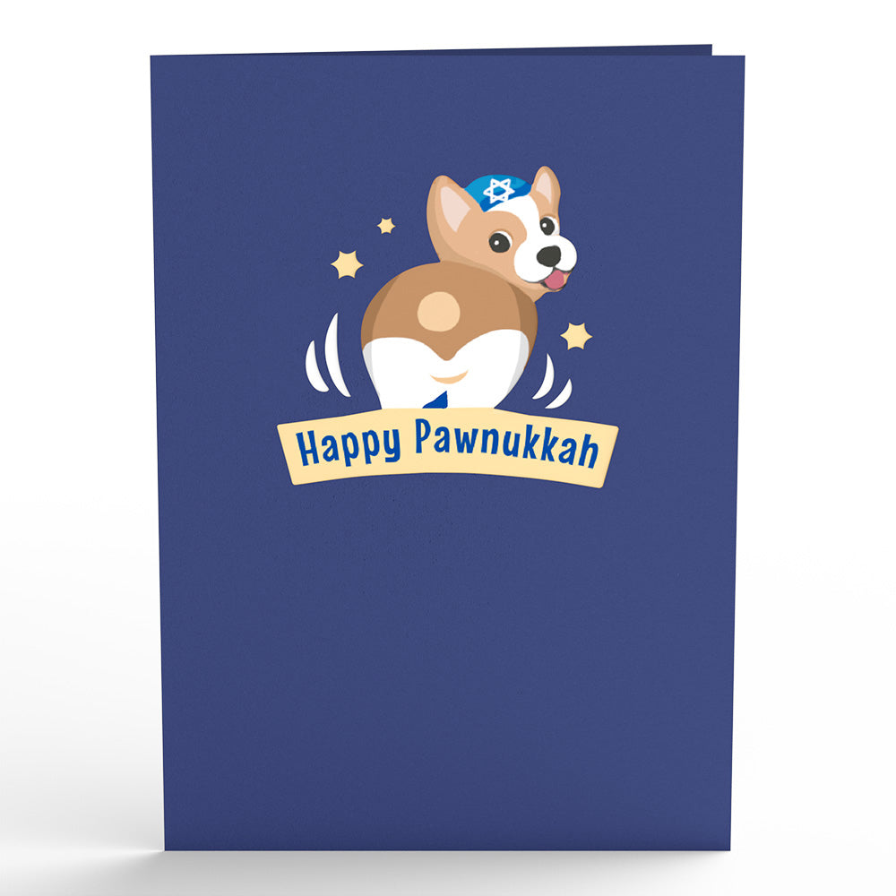 Happy Hanukkah Dog Pop-Up Card