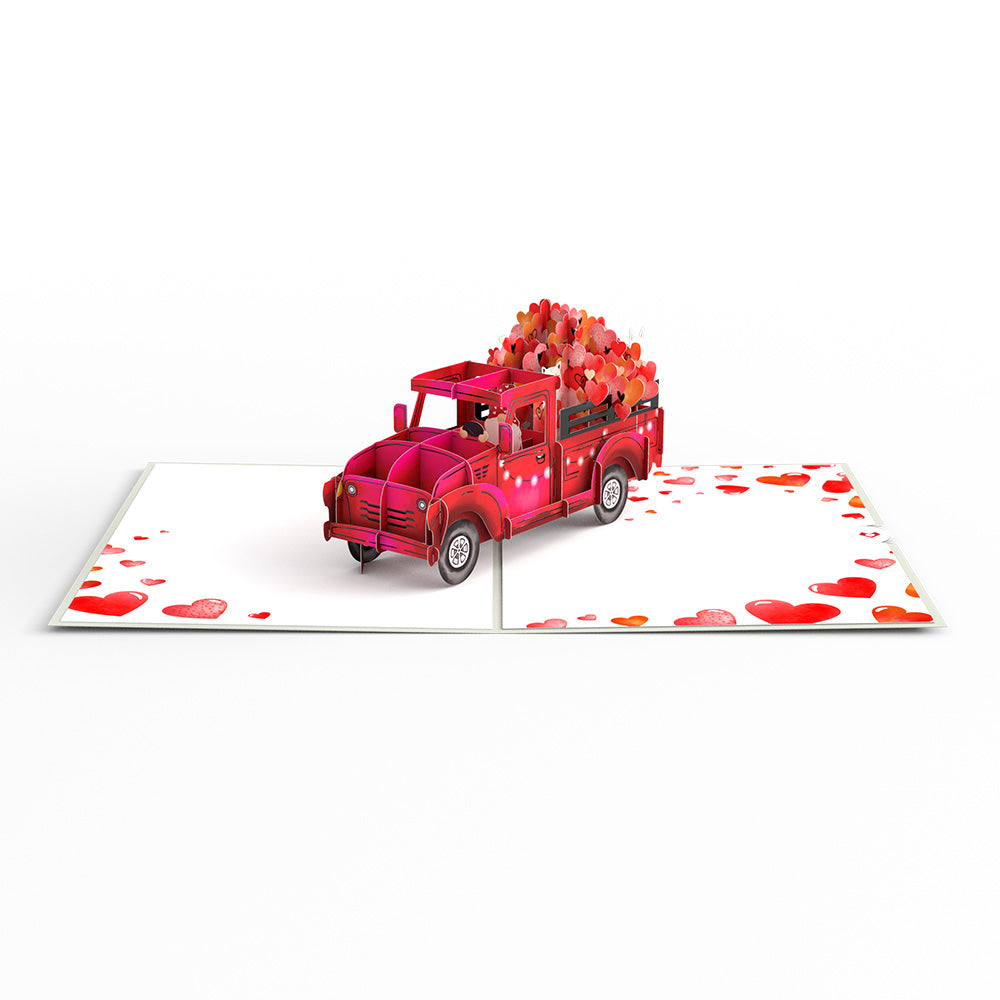 Love Delivery Truck Pop-Up Card