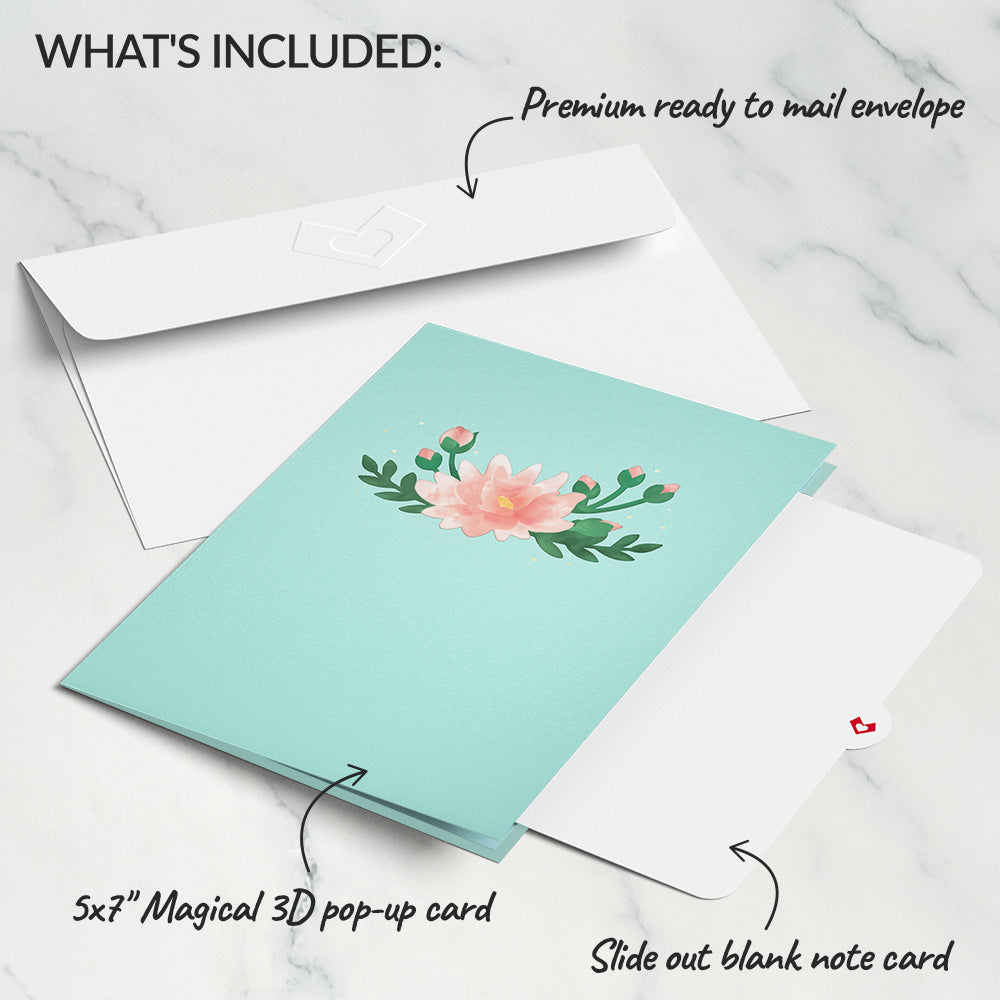 Water Lily Dragonfly Pop-Up Card