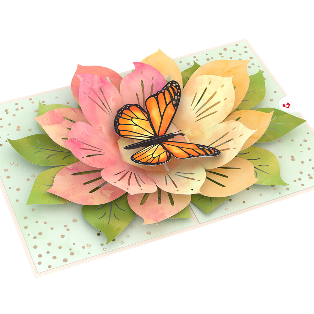 Monarch Butterfly Bloom Mother's Day Pop-Up Card and Sentiment Set for Daughter-in-law