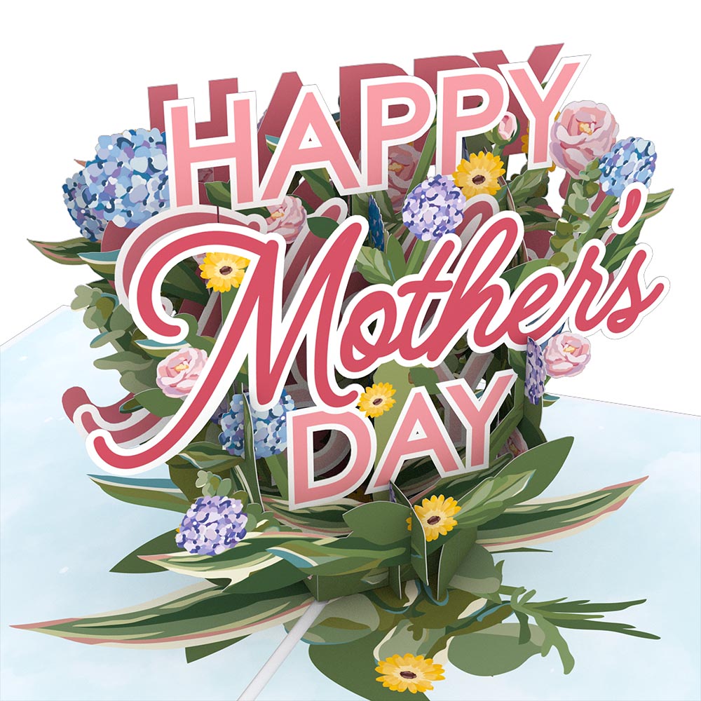 Mother's Day Hydrangeas Pop-Up Card & Bouquet Bundle