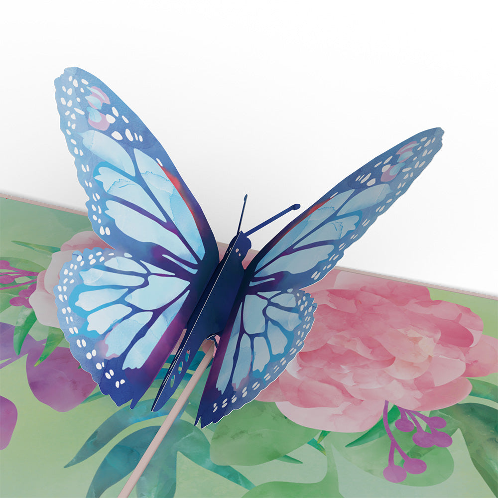 Birthday Blue Morpho Butterfly Pop-Up Card