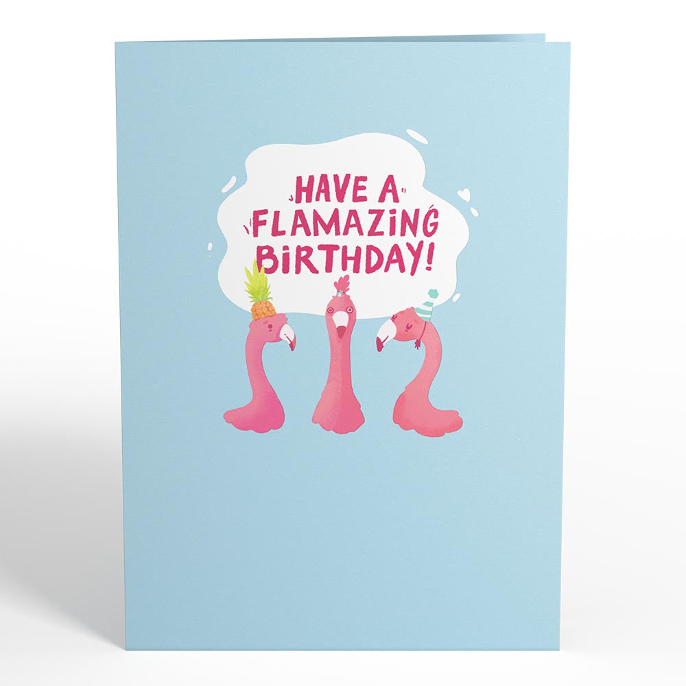 Flamazing Birthday Flamingo Pop-Up Card
