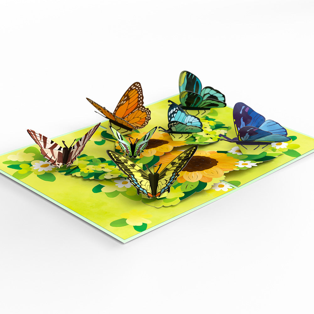 Sunflower Butterflies Pop-Up Card