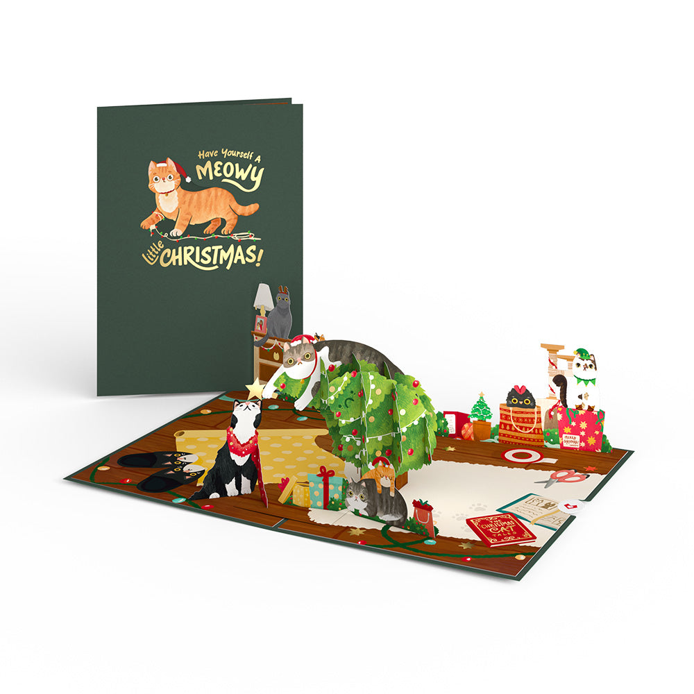 Meowy Little Christmas Cats Pop-Up Card