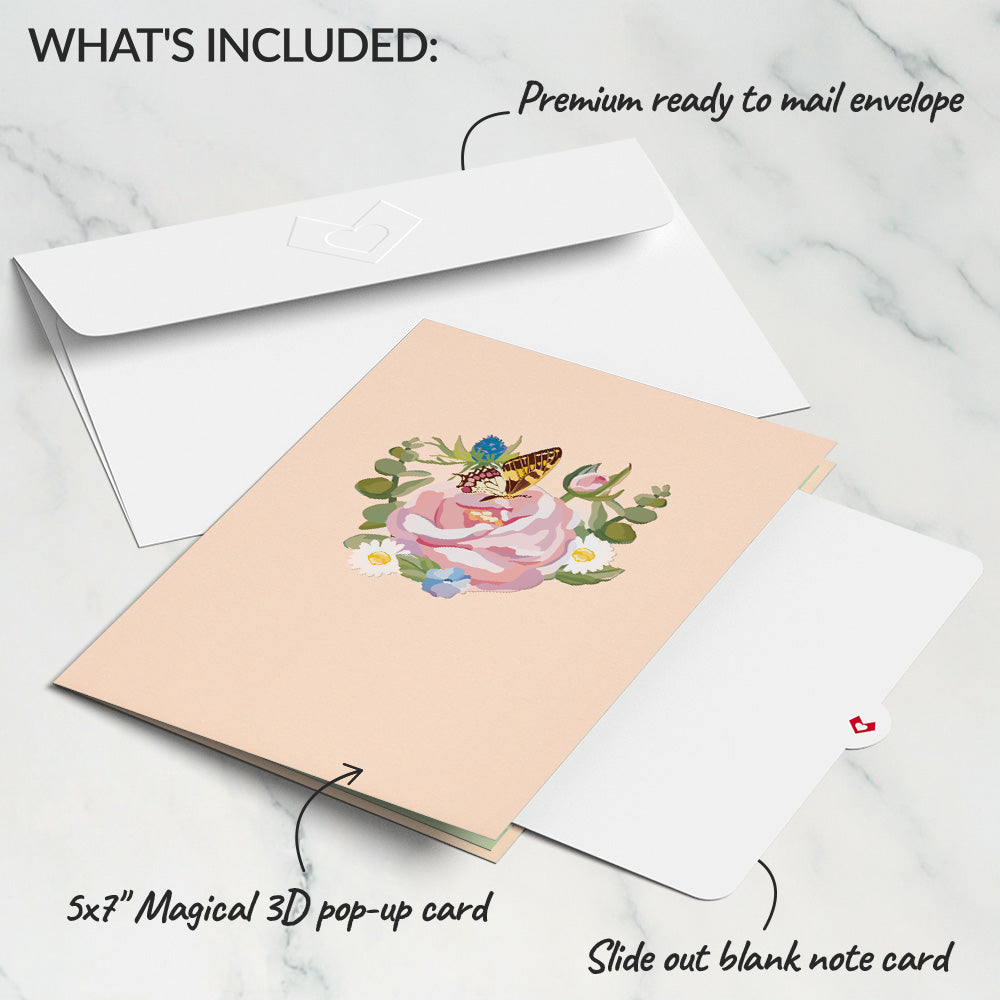 Hydrangea Butterflies Pop-Up Card