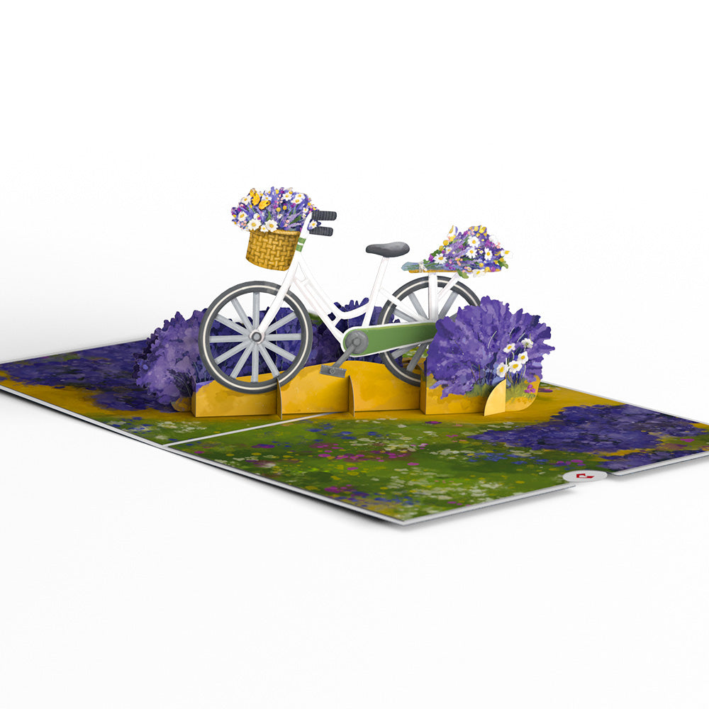 Lavender Bicycle Pop-Up Card