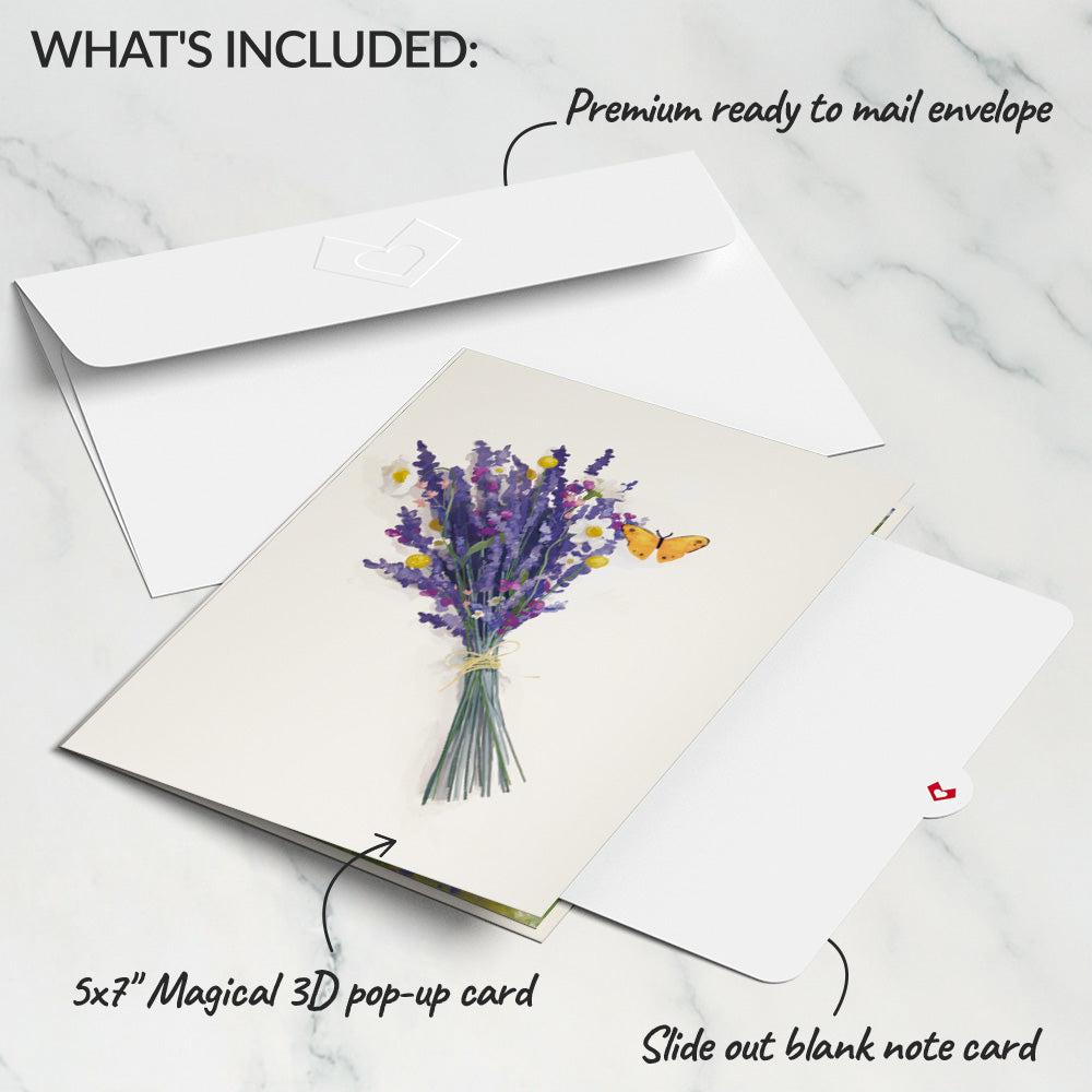 Lavender Bicycle Pop-Up Card