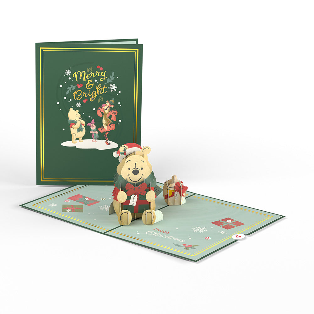 Disney's Winnie The Pooh Merry & Bright Christmas Pop-Up Card