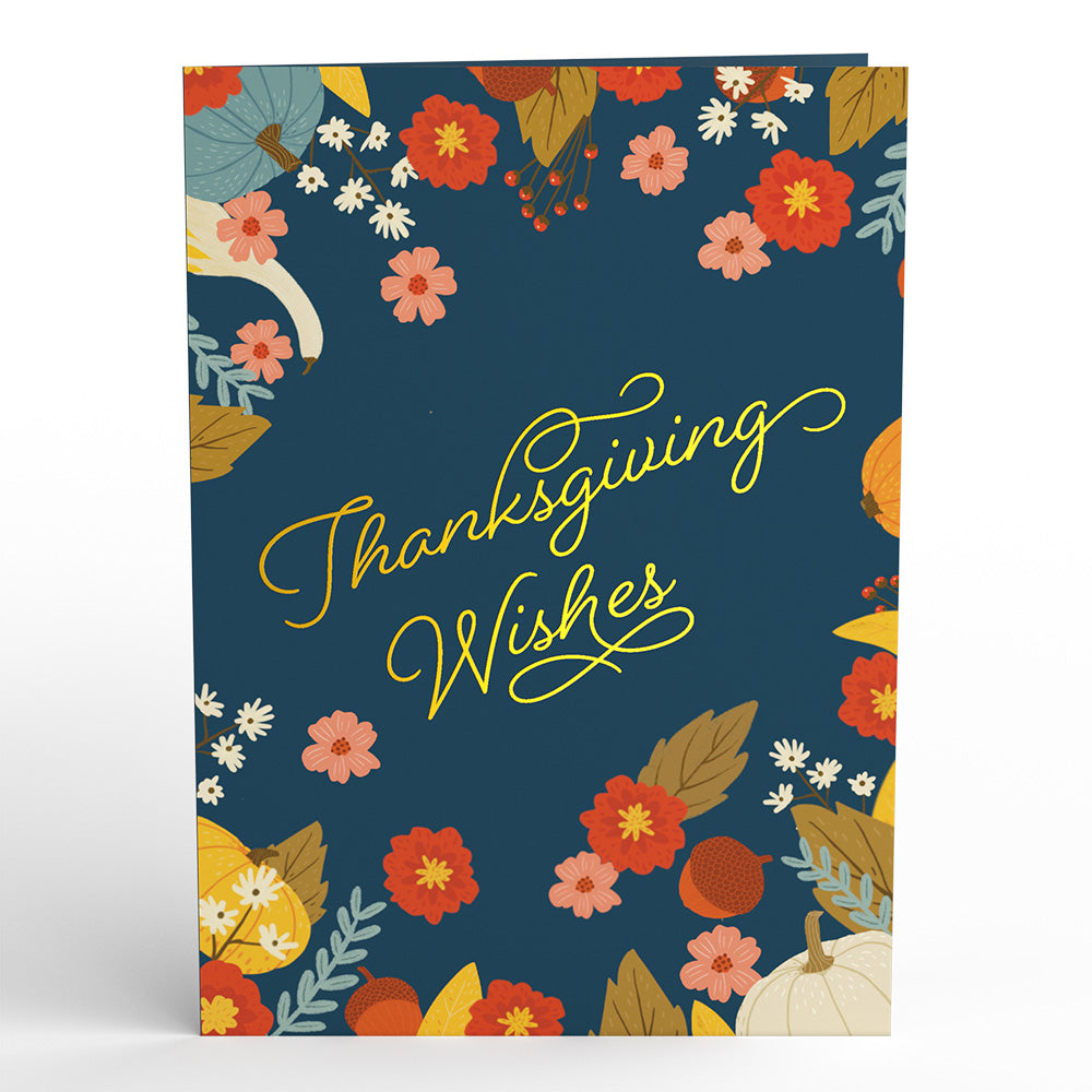 Woodland Harvest Thanksgiving Wishes Pop-Up Card