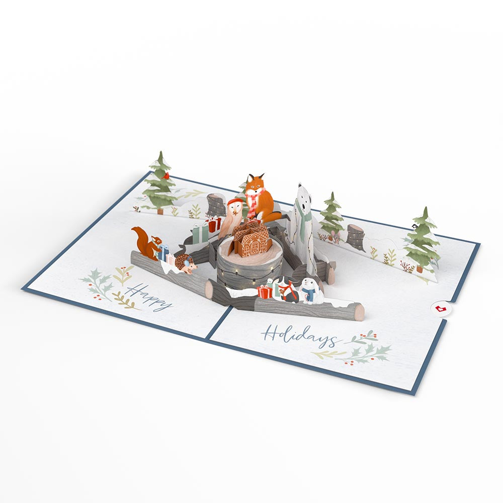 Holiday Woodland Animals Pop-Up Card