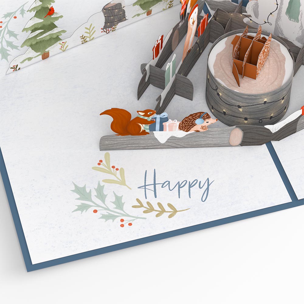 Holiday Woodland Animals Pop-Up Card