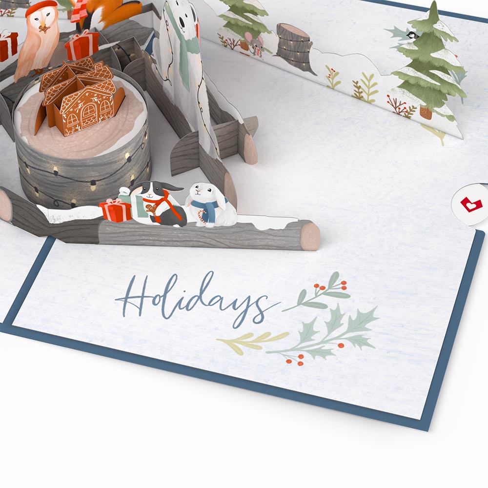 Holiday Woodland Animals Pop-Up Card