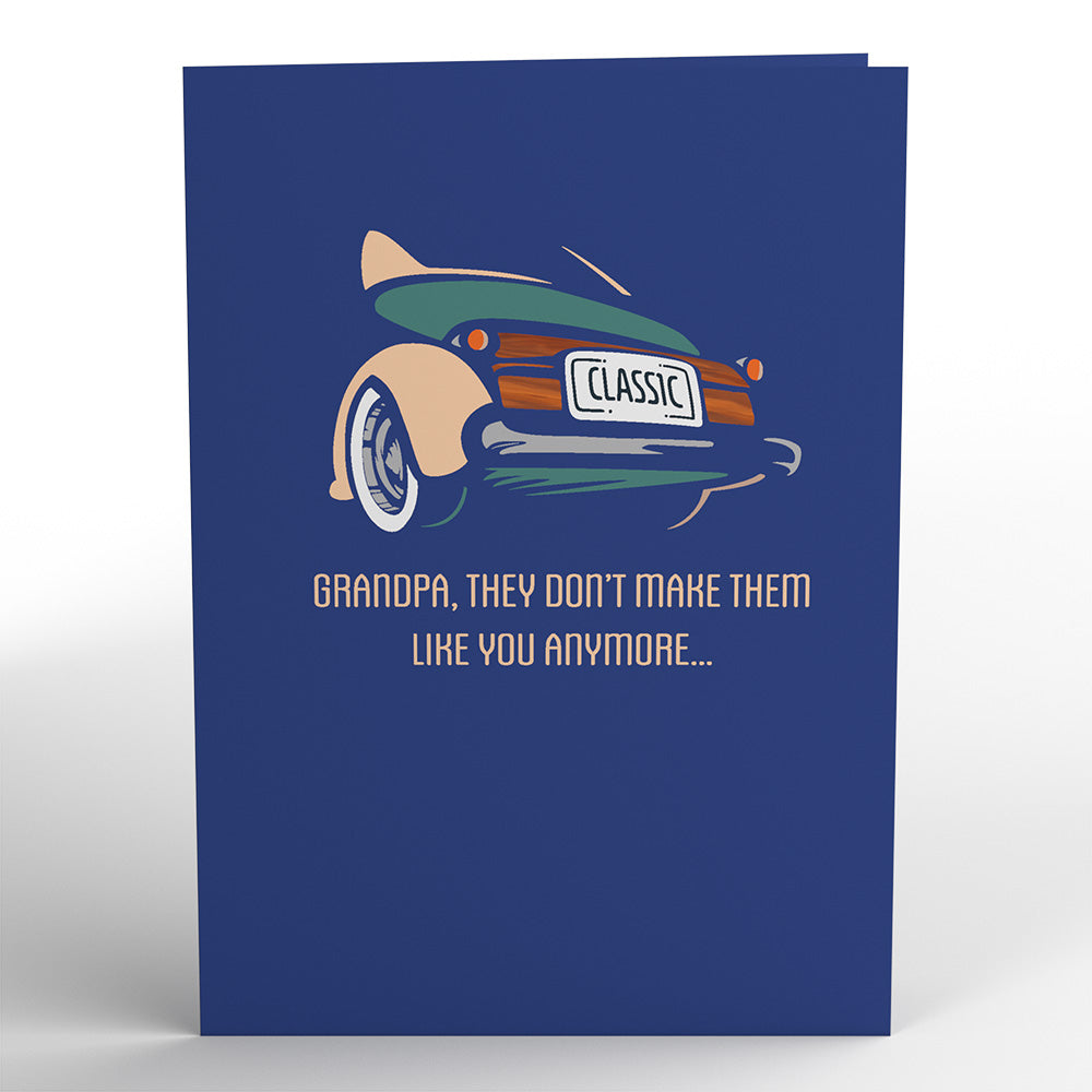 Grandpa Classic Car Pop-Up Card