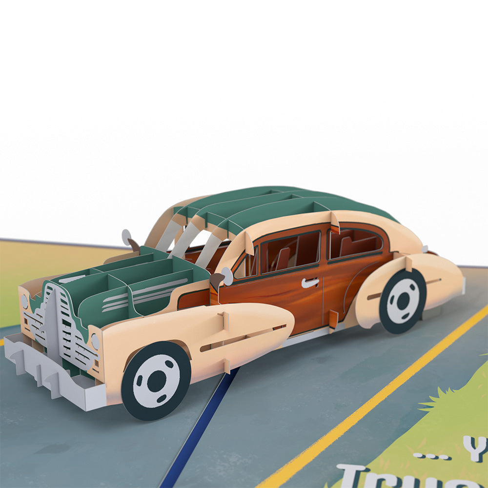 Grandpa Classic Car Pop-Up Card