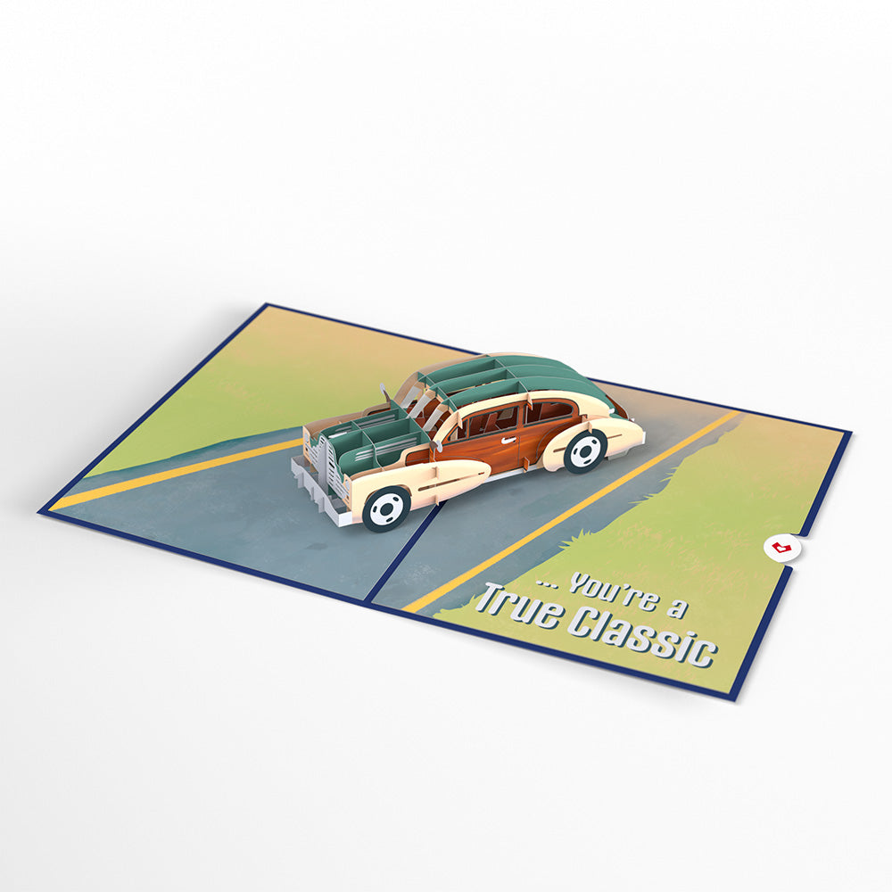 Grandpa Classic Car Pop-Up Card