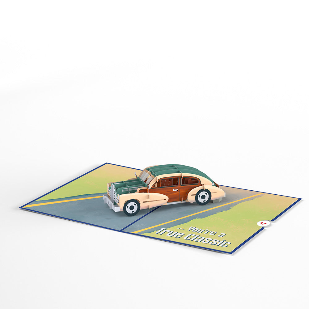 Grandpa Classic Car Pop-Up Card