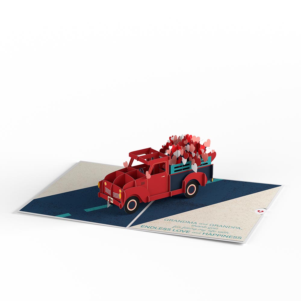 Grandma and Grandpa Truckloads of Love Pop-Up Card