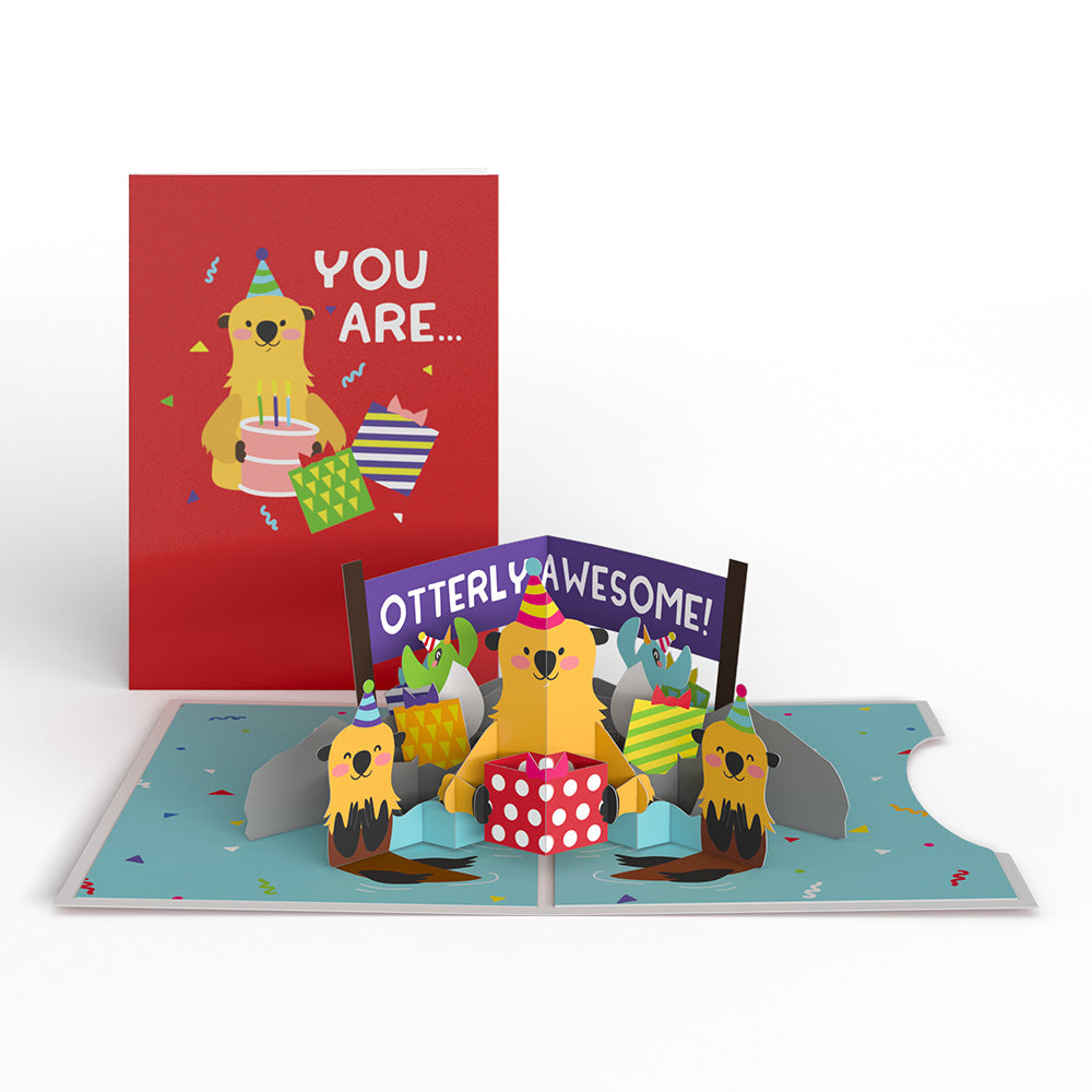 Birthday Party Animals 4-in-1 Nesting Card