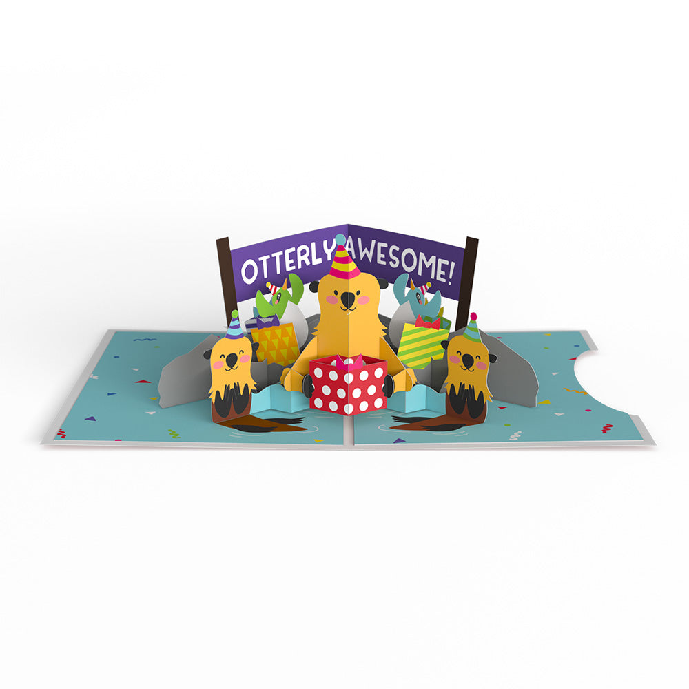 Birthday Party Animals 4-in-1 Nesting Card