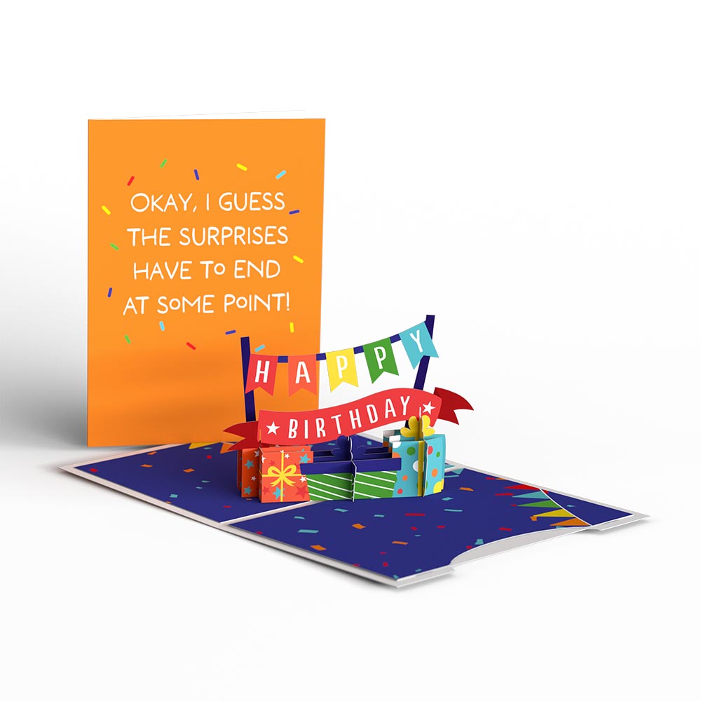 Happy Birthday Endless Surprises Nesting Card