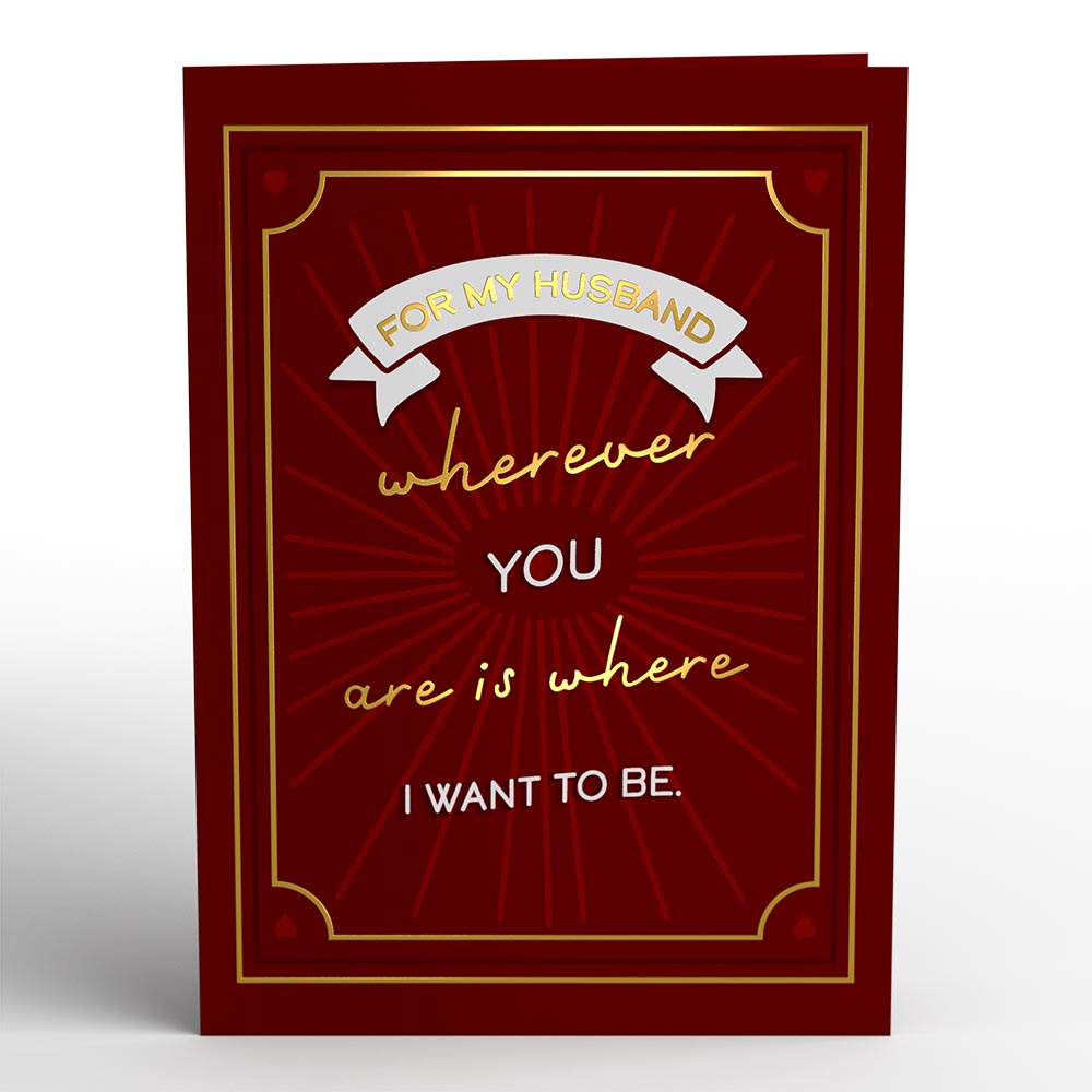 My Husband, My Greatest Adventure Pop-Up Card