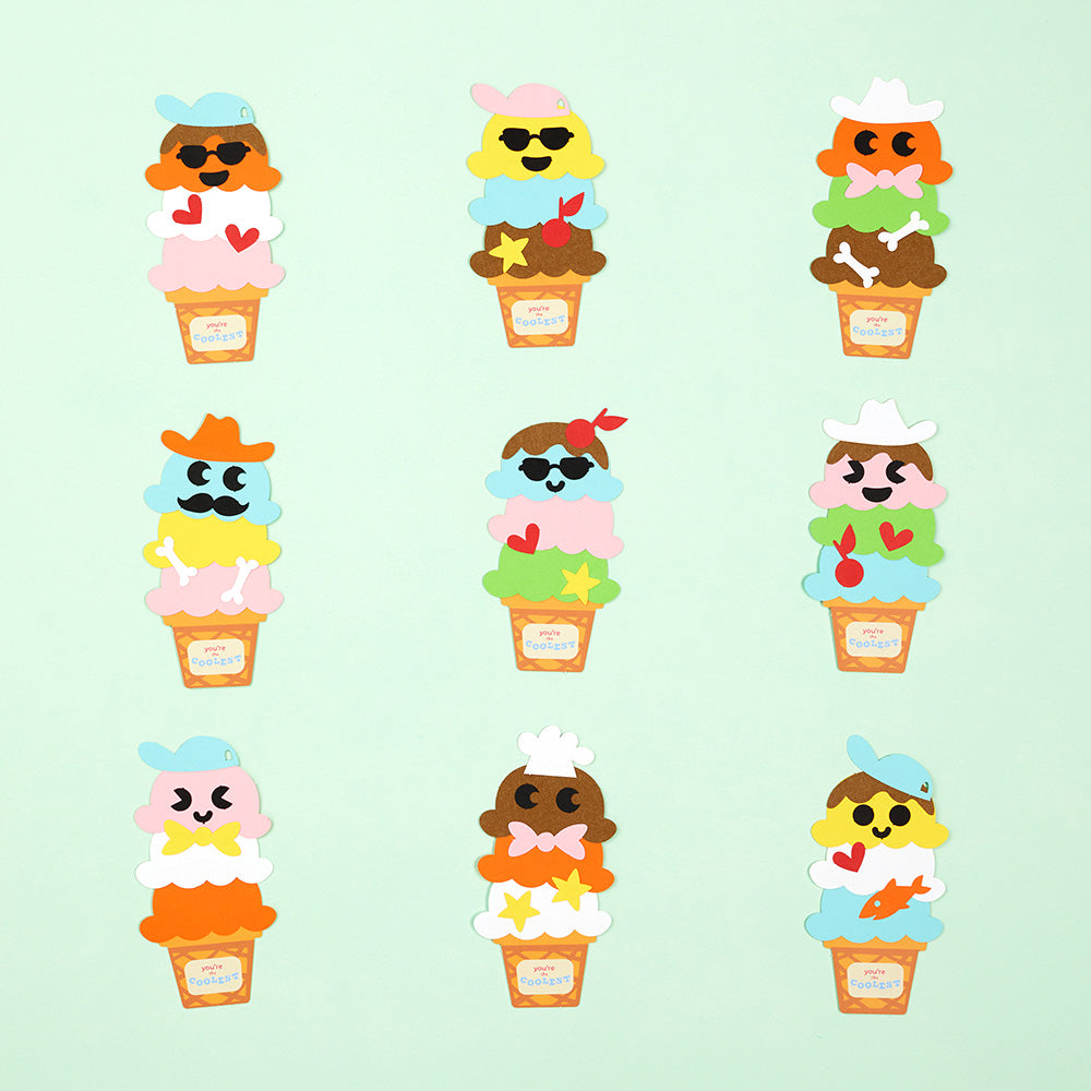 Valentine's Day Craft Kit Make-Your-Own Ice Cream Cones