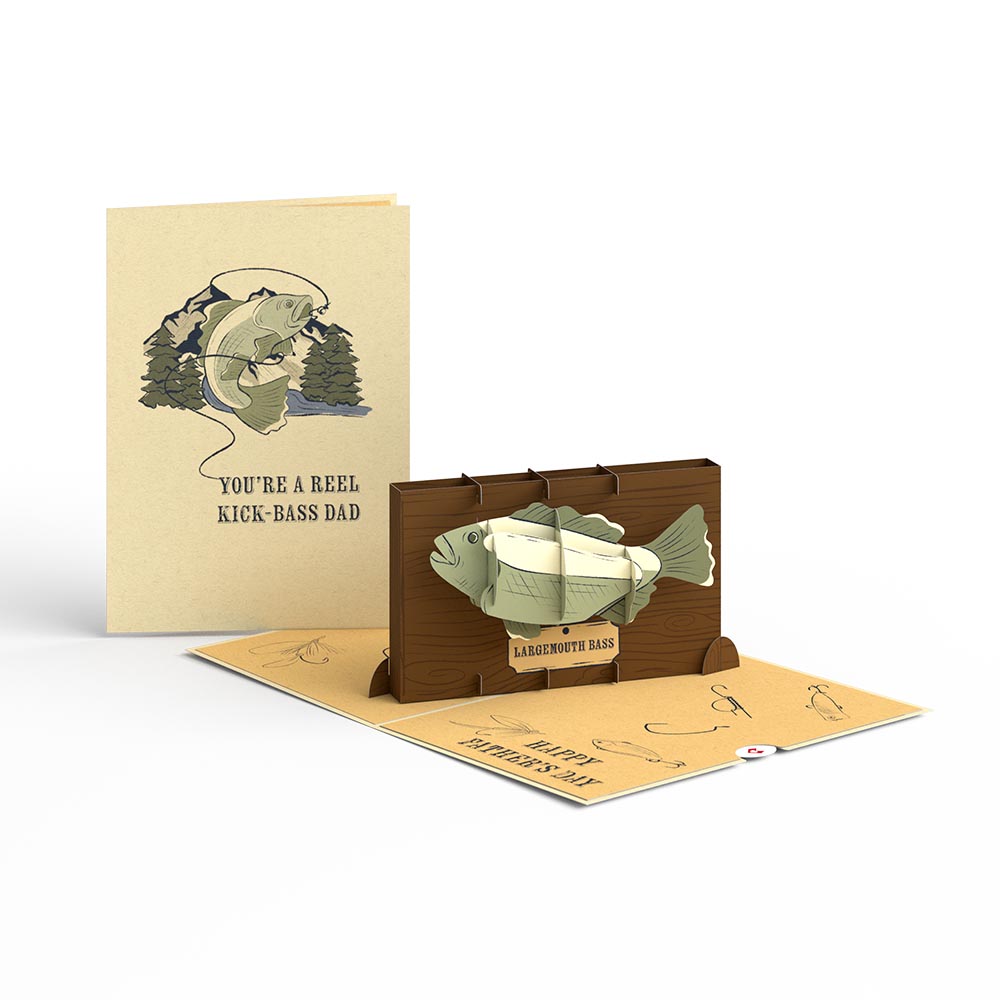 Kick-Bass Dad Father's Day Pop-Up Card & Bouquet Bundle