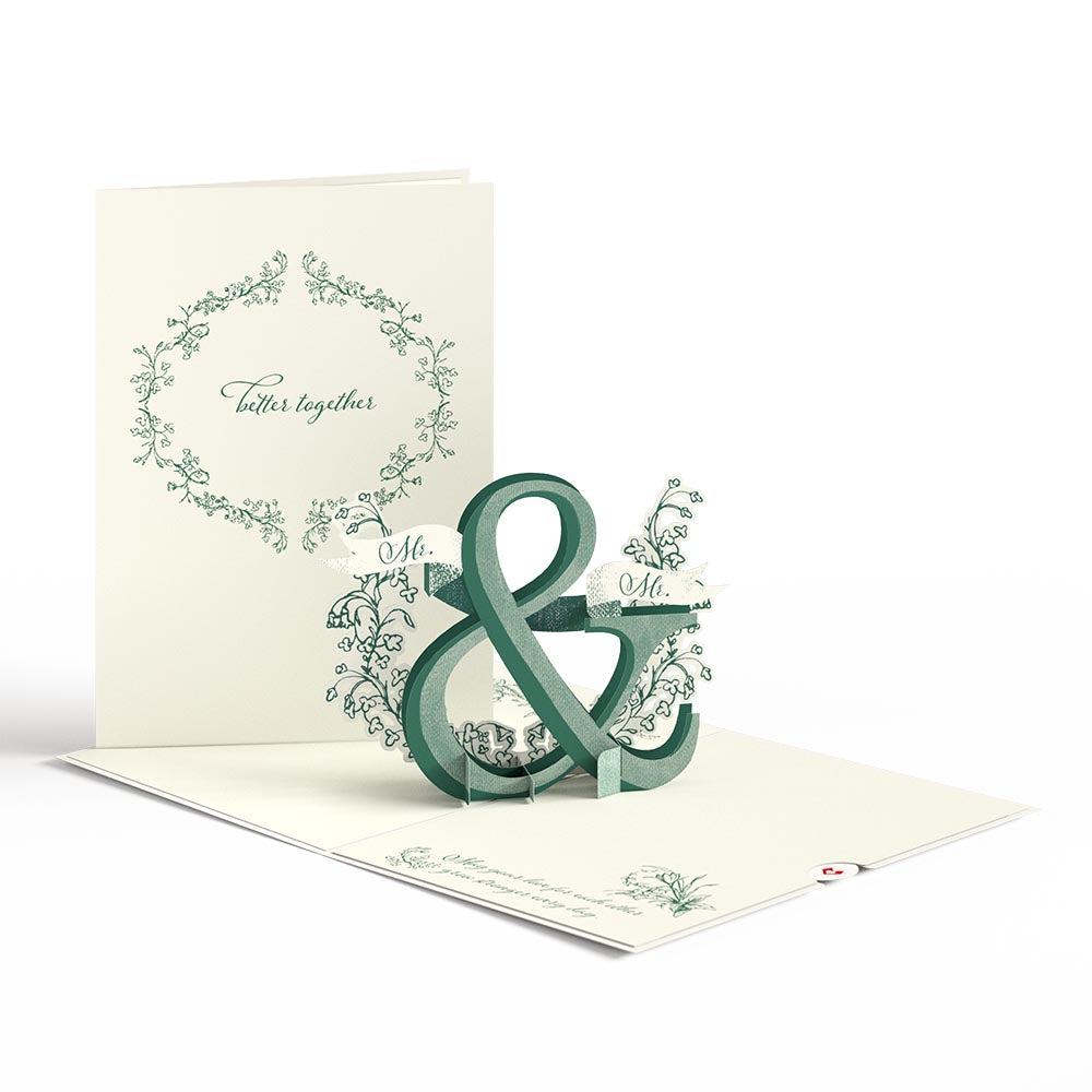 Better Together Mr. & Mr. Wedding Pop-Up Card