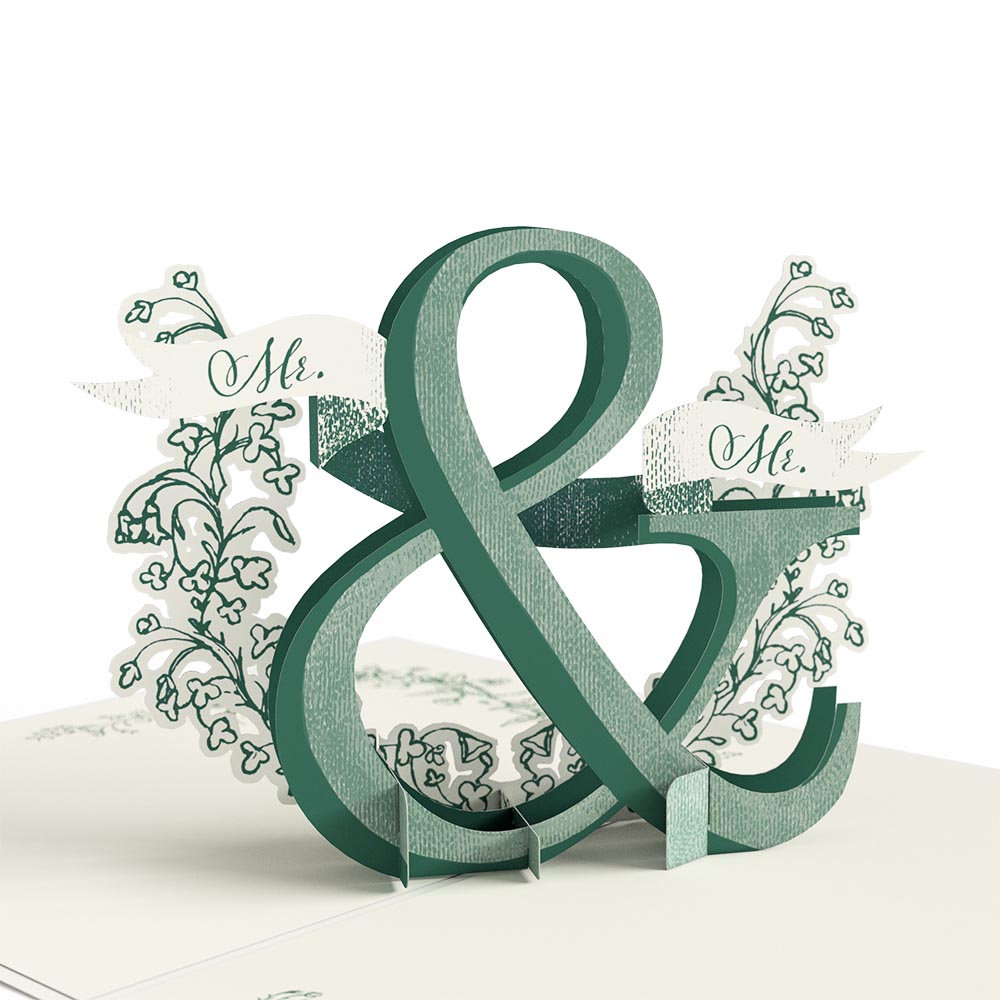 Better Together Mr. & Mr. Wedding Pop-Up Card