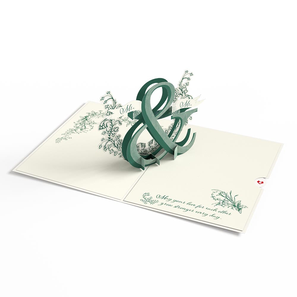 Better Together Mr. & Mr. Wedding Pop-Up Card