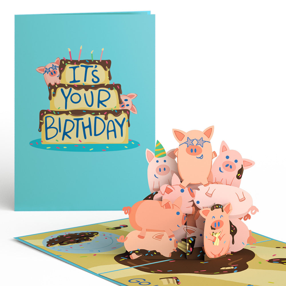 Hog Wild Birthday Pop-Up Card