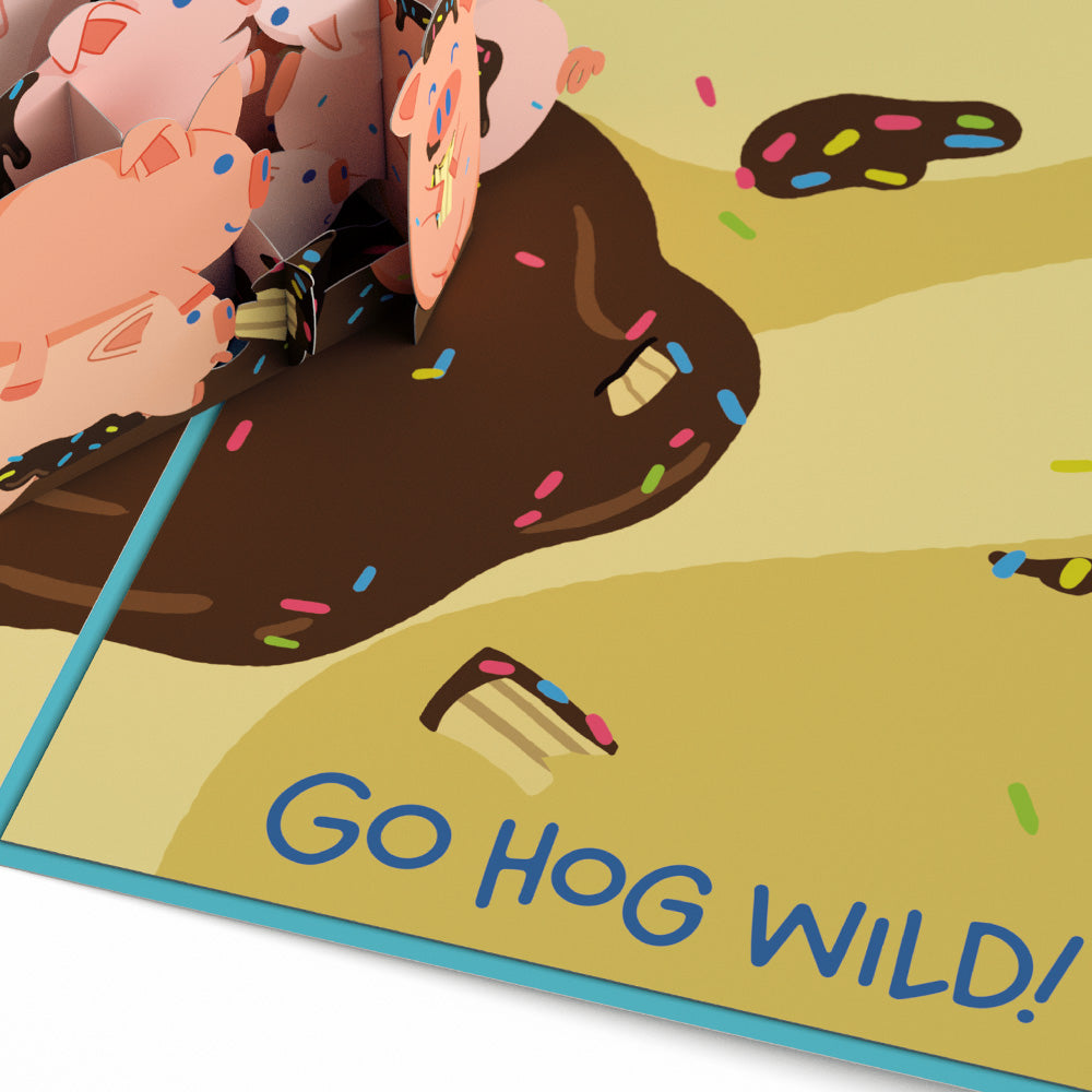 Hog Wild Birthday Pop-Up Card