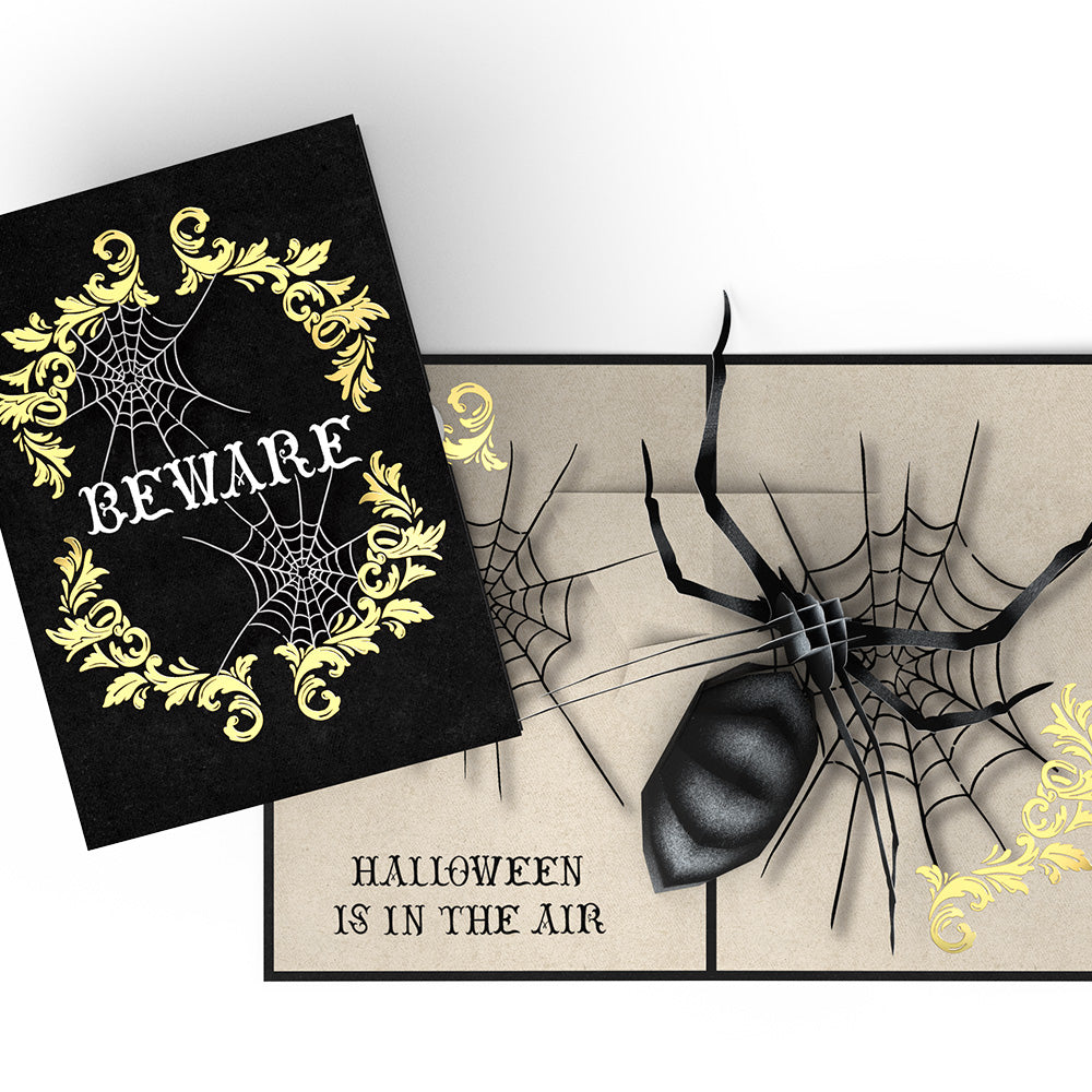 Beware Halloween Spider Pop-Up Card