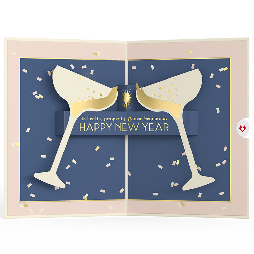 Cheers Happy New Year Pop-Up Card