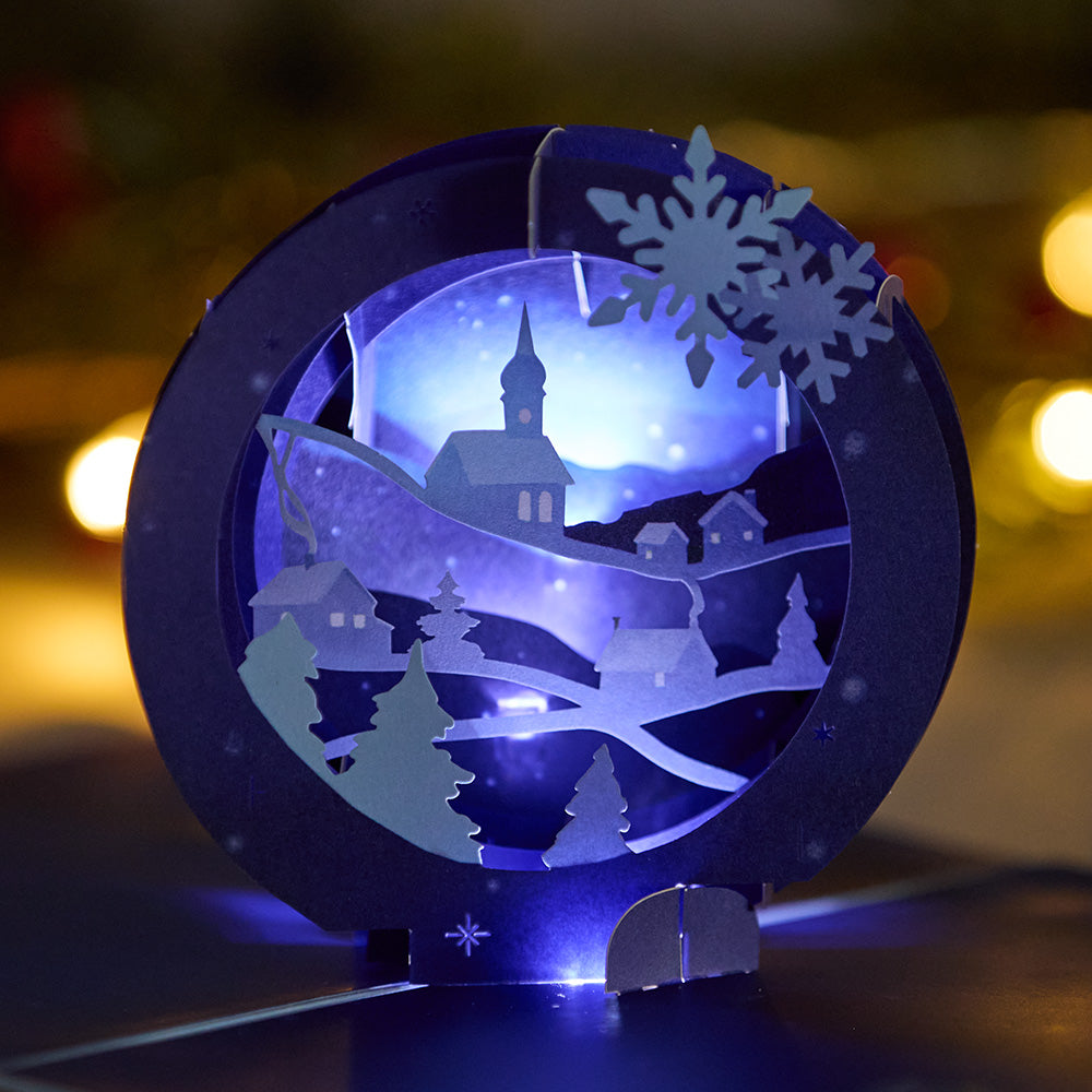 Season of Light Winter Village Light-Up Pop-Up Card