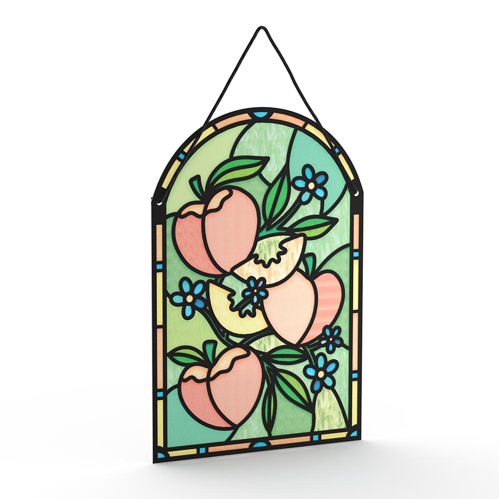 Peachy Birthday Peaches Suncatcher Card