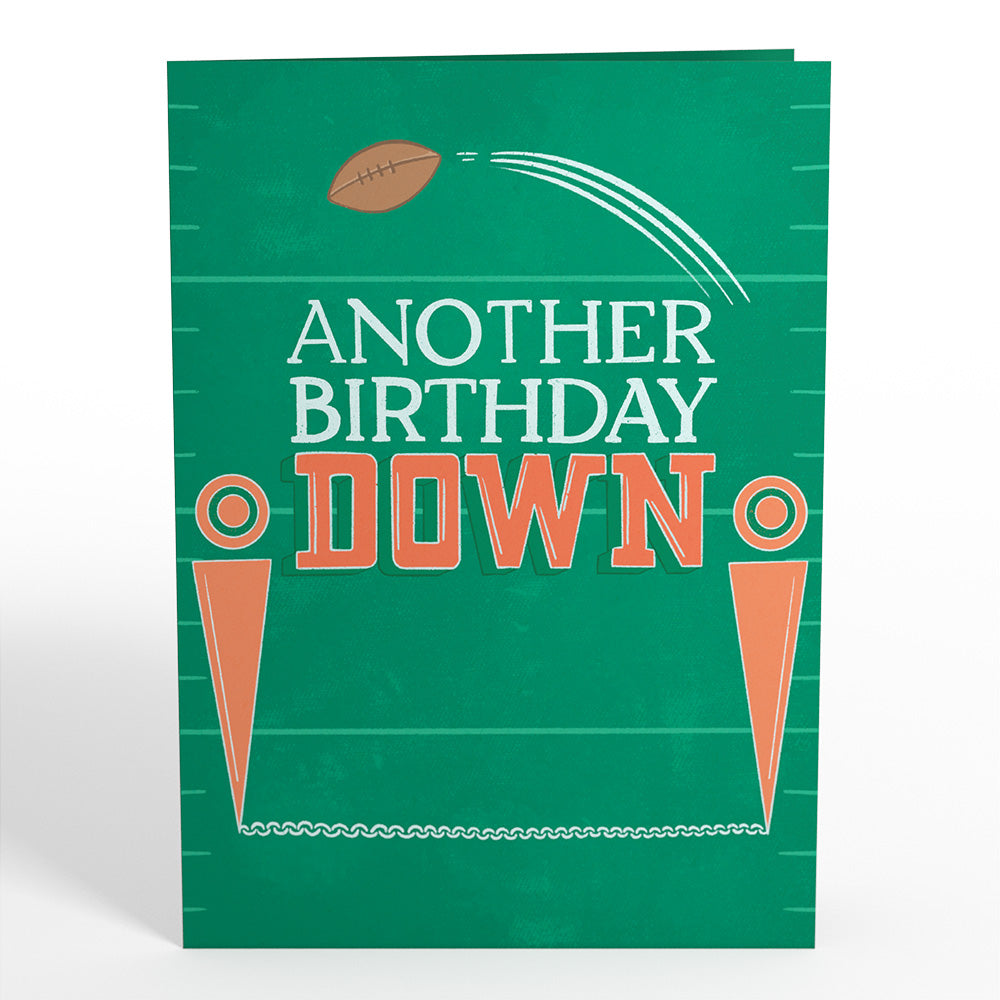 Another Birthday Down Football Pop-Up Card