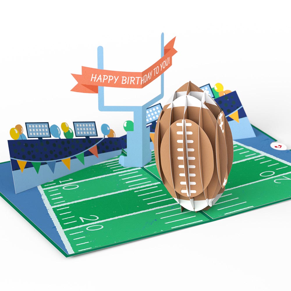 Another Birthday Down Football Pop-Up Card