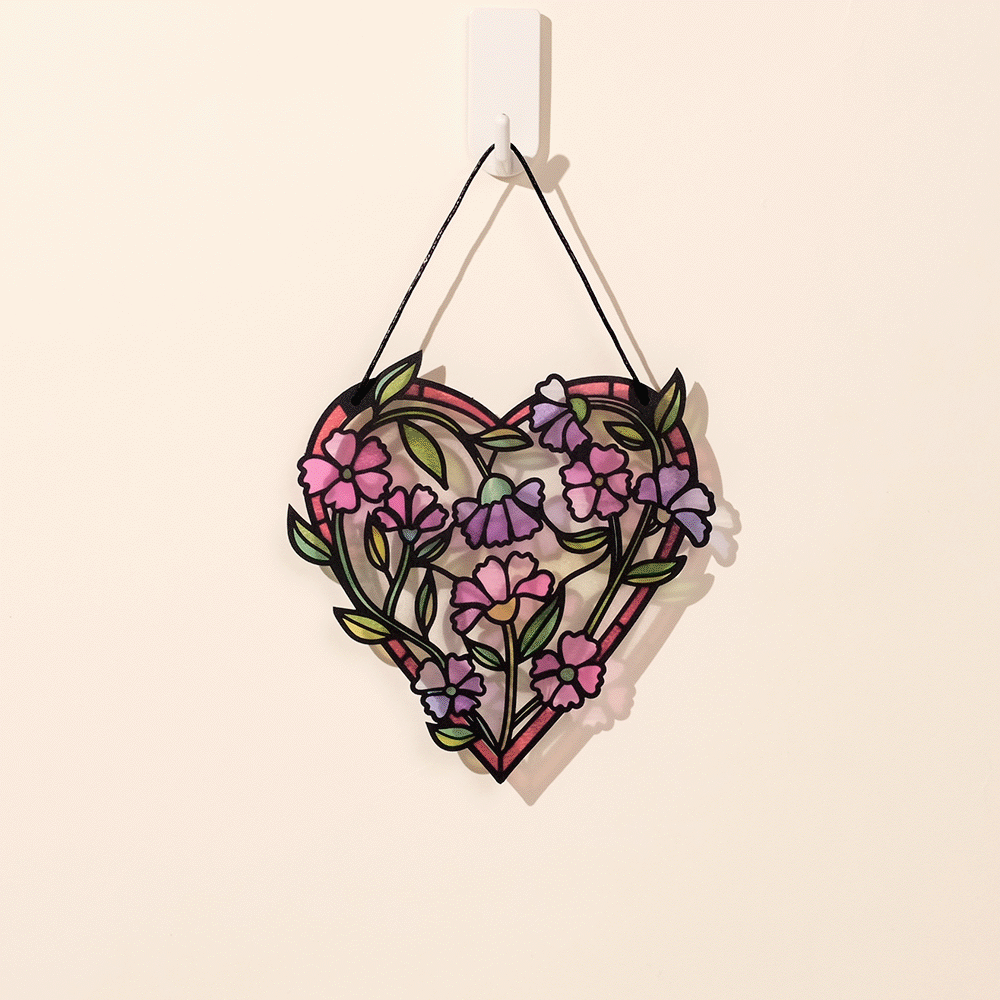Love Grows Heart Suncatcher Card