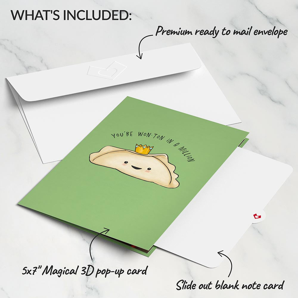 Wonton in a Million Friendship Pop-Up Card